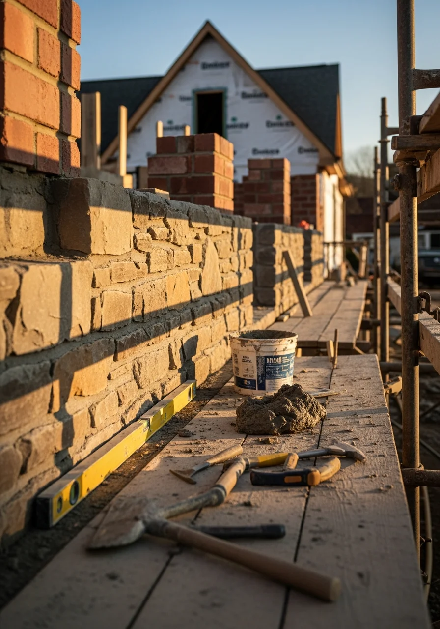 Close-up of skilled technician working on a home improvement project in a Johnson City neighborhood.